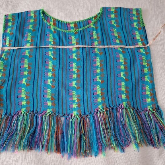 L BOHO tribal poncho animal design - Picture 4 of 6
